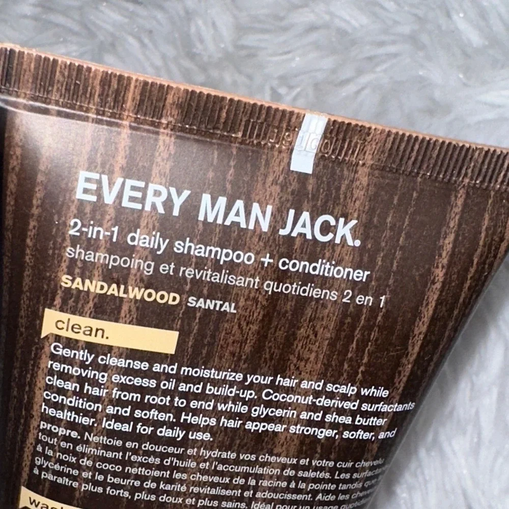 Every Man Jack 2-in-1 Daily Shampoo + Conditioner Sandalwood 8oz 3 Pack